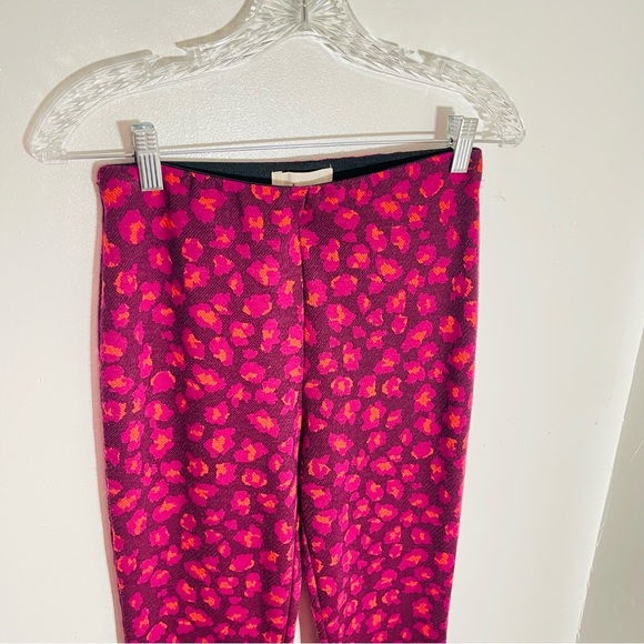 Anthropologie Knit Flare Pants Floral Wide Leg - Picture 8 of 9